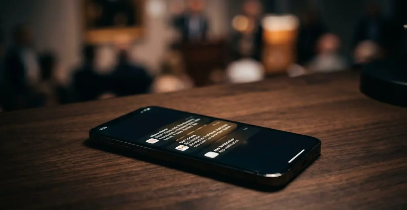Smartphone affichant des alertes de ventes aux enchères